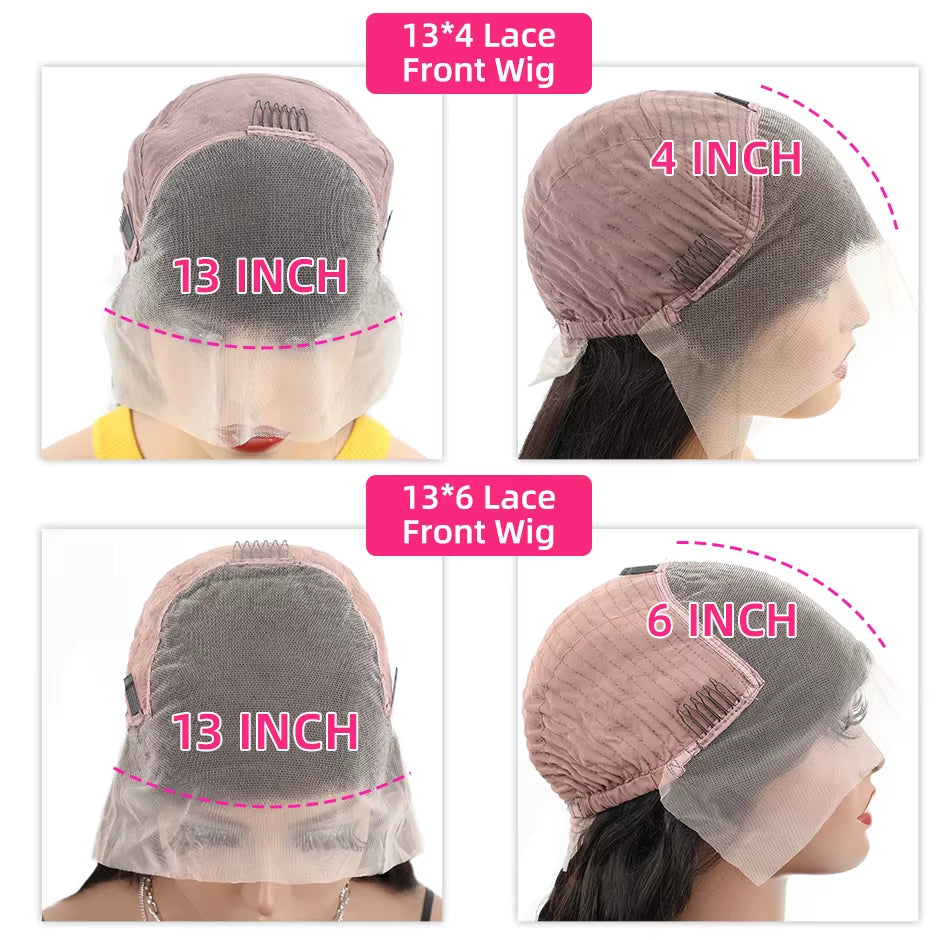 Hair Water Wave 13X6 HD Lace Frontal Wigs Brazilian Wigs 100% Human Hair for Women Deep Curly Wigs Preplucked Precut